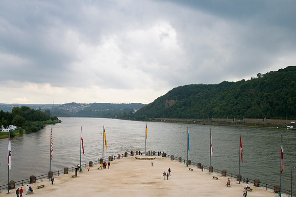 The Rhine meets the Mosel in Koblenz Germany